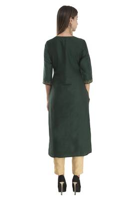 Lagi Womens Embroidered Straight Polly Silk MC34A 2