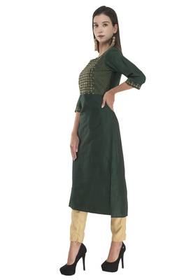 Lagi Womens Embroidered Straight Polly Silk MC34A 5