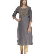 Lagi Womens Embroidered Straight Polly Silk MC34B