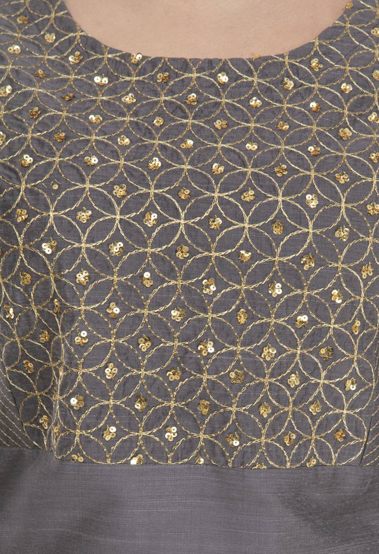 Lagi Womens Embroidered Straight Polly Silk MC34B