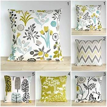 multicolor Jute Polyester Blend Printed Cushion Cover 16x16 Inch Set of Five Pieces 1