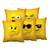 multicolor Jute Polyester Blend Printed Cushion Cover 16x16 Inch Set of Five Pieces
