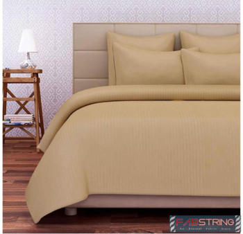Exclusive Cotton Satin Stripe 210 TC King Size Bedsheet with Two Pillow cover 1