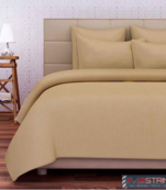 Exclusive Cotton Satin Stripe 210 TC King Size Bedsheet with Two Pillow cover