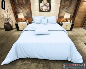 Exclusive Cotton Satin Stripe 210 TC King Size Bedsheet with Two Pillow cover 1