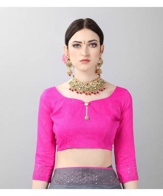 Grey woven art silk saree with blouse 3