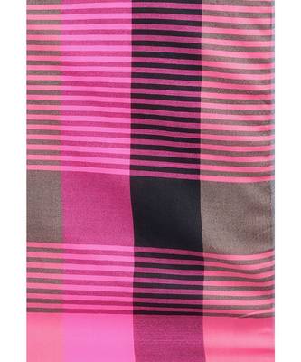 Multicolor woven poly cotton saree with blouse 5