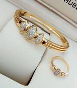 Gold bracelets with ring