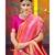orange woven blended silk kanjivaram saree with blouse