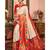 Off-white woven blended silk kanjivaram saree with blouse