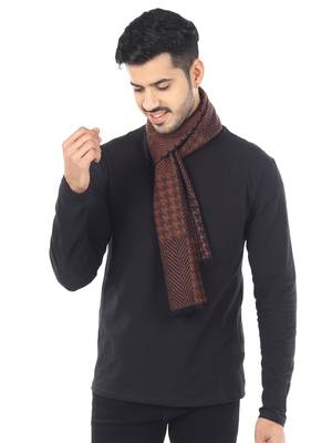Woven Reversible Printed Men's Wool & Acrylic Muffler Warm Cashmere Wrap Shawl 5