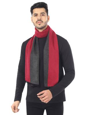 Woven Reversible Printed Men's Wool & Acrylic Muffler Warm Cashmere Wrap Shawl 3