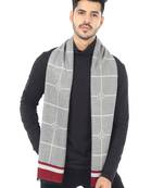 Woven Reversible Printed Men's Wool & Acrylic Muffler Warm Cashmere Wrap Shawl