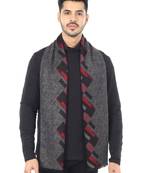 Woven Reversible Printed Men's Wool & Acrylic Muffler Warm Cashmere Wrap Shawl