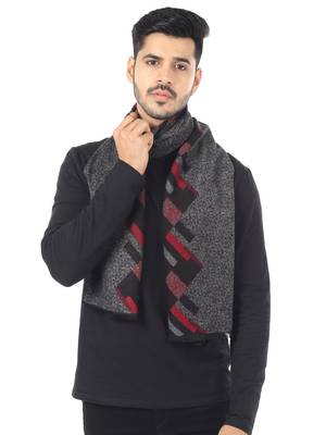 Woven Reversible Printed Men's Wool & Acrylic Muffler Warm Cashmere Wrap Shawl 3