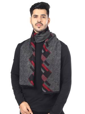 Woven Reversible Printed Men's Wool & Acrylic Muffler Warm Cashmere Wrap Shawl 4