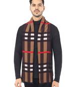 Woven Reversible Printed Men's Wool & Acrylic Muffler Warm Cashmere Wrap Shawl