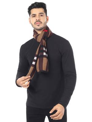 Woven Reversible Printed Men's Wool & Acrylic Muffler Warm Cashmere Wrap Shawl 4