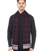 Woven Reversible Printed Men's Wool & Acrylic Muffler Warm Cashmere Wrap Shawl