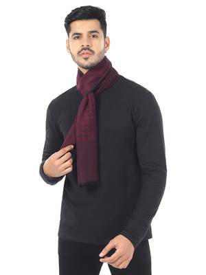 Woven Reversible Printed Men's Wool & Acrylic Muffler Warm Cashmere Wrap Shawl 4