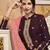 Dark-wine embroidered crepe salwar
