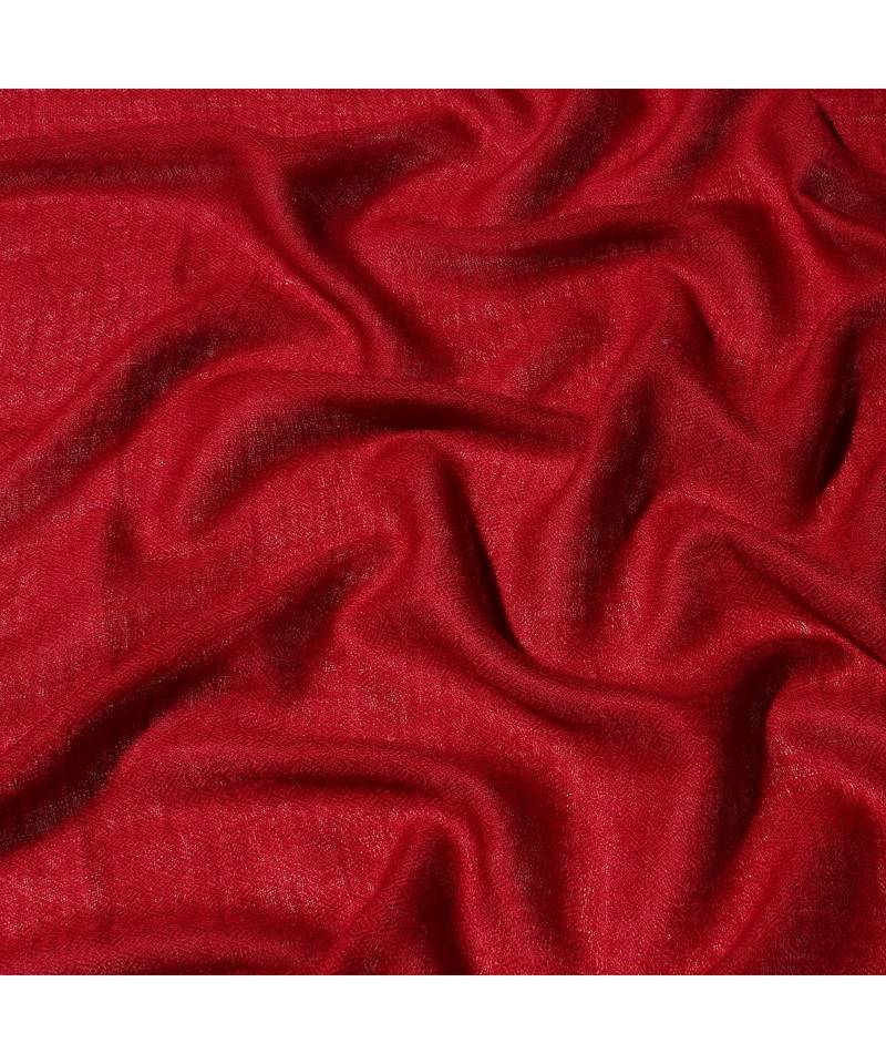 Maroon Super Fine Blended Ultra Soft & Warm Wool Silk Unisex Pashmina Shawl, Stole & Wrap with Hanger