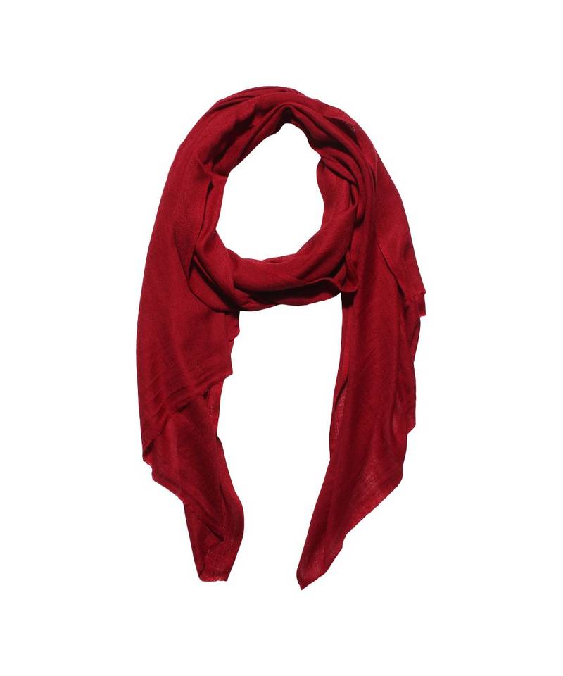 Maroon Super Fine Blended Ultra Soft & Warm Wool Silk Unisex Pashmina Shawl, Stole & Wrap with Hanger