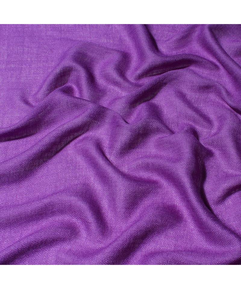 Purple Super Fine Blended Ultra Soft & Warm Wool Silk Unisex Pashmina Shawl, Stole & Wrap with Hanger