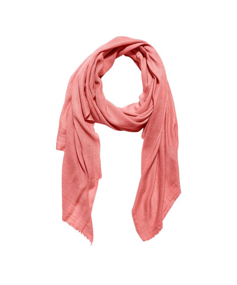 Peach Super Fine Blended Ultra Soft & Warm Wool Silk Unisex Pashmina Shawl, Stole & Wrap with Hanger