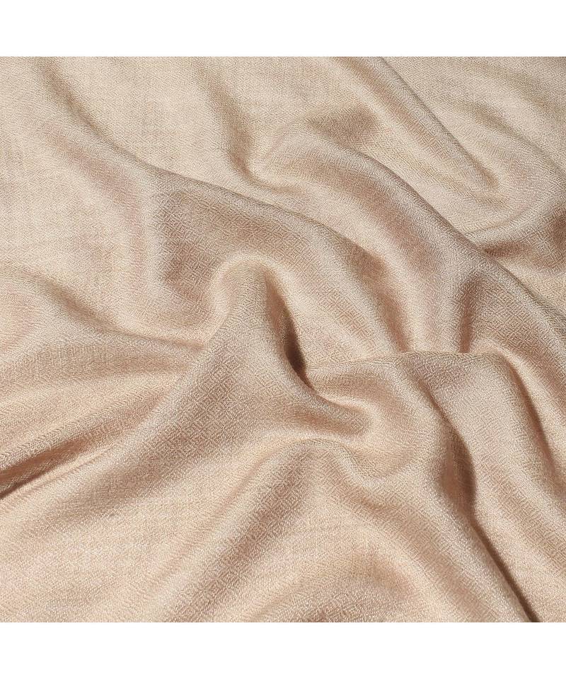 Tan Super Fine Blended Ultra Soft & Warm Wool Silk Unisex Pashmina Shawl, Stole & Wrap with Hanger