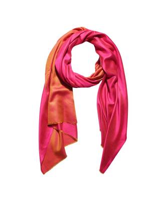 Pink & Orange Super Fine Soft Women's Mudal Reversible Scarf, Stole & Wrap with Hanger 4