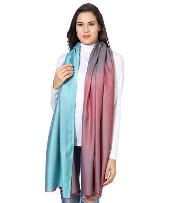 Turquoise & Red  Super Fine Soft Women's Mudal Reversible Scarf, Stole & Wrap with Hanger 1