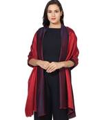 Maroon & Red  Super Fine Soft Women's Mudal Reversible Scarf, Stole & Wrap with Hanger