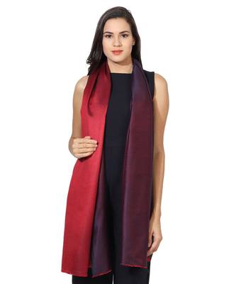 Maroon & Red  Super Fine Soft Women's Mudal Reversible Scarf, Stole & Wrap with Hanger 2