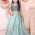 Blue Embroidered Brocade Lehenga Choli Dupatta