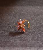 Designer Stone Studded Premium Gold Plated diamond nose-ring or Nose Pin