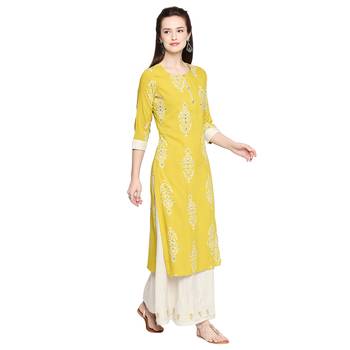 Green Green Printed & Embroidered Kurta with Skirt For Women 2