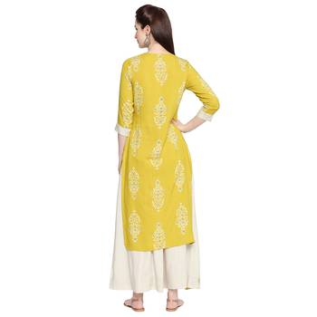 Green Green Printed & Embroidered Kurta with Skirt For Women 3