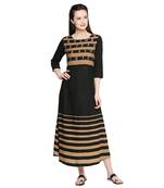 Black Black Embroidered Gown For Women