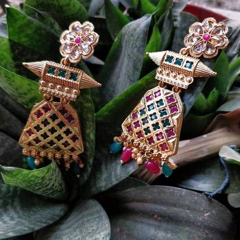 Multicolour Stone Antique Earring 3
