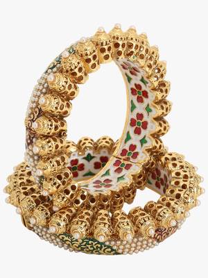 Gold Kundan Bangles 1