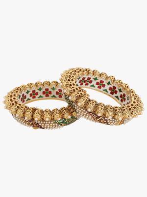 Gold Kundan Bangles 4