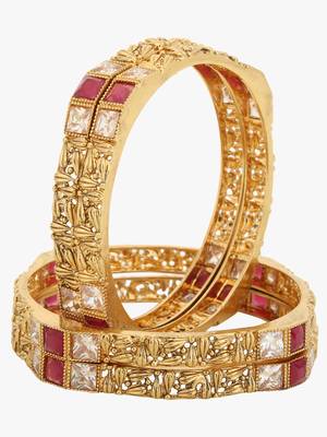 Gold Studs Bangles 1
