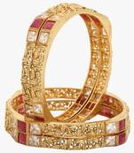Gold Studs Bangles
