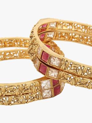 Gold Studs Bangles 2
