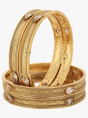 Gold Kundan Bangles 1