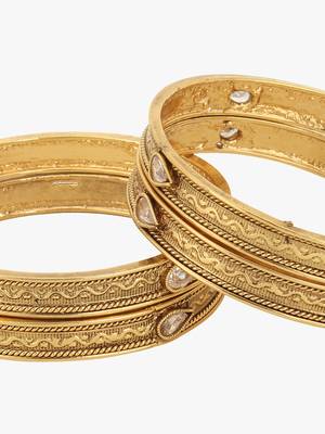 Gold Kundan Bangles 3