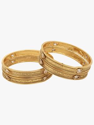 Gold Kundan Bangles 4