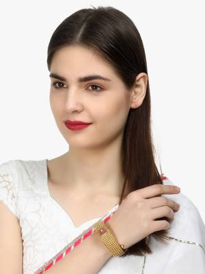 Gold Red Studs Bangles 3