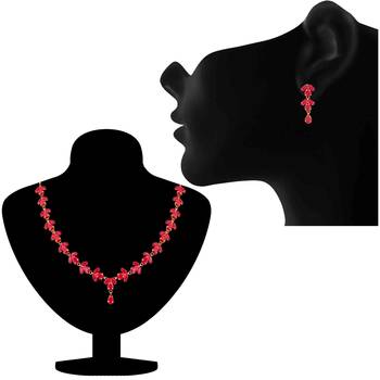 Red crystal necklaces 2